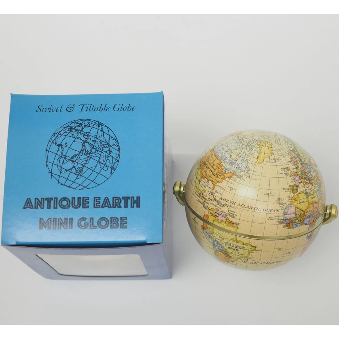 Luxo Antique Vintage Globe, Mini Desktop - 10cm - Image 11