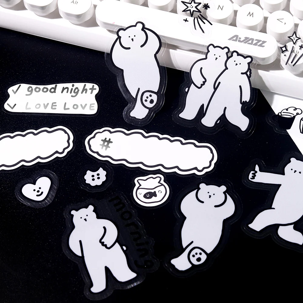 BGM Deco Sticker Mix Seal: YURUKU IKO-YO! - Bear - Image 3