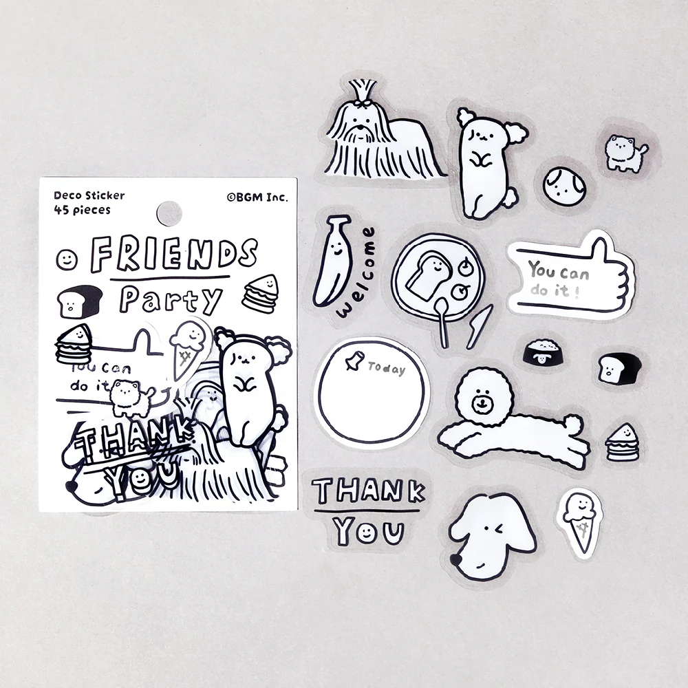 BGM Deco Sticker Mix Seal: YURUKU IKO-YO! - Friends - Image 2