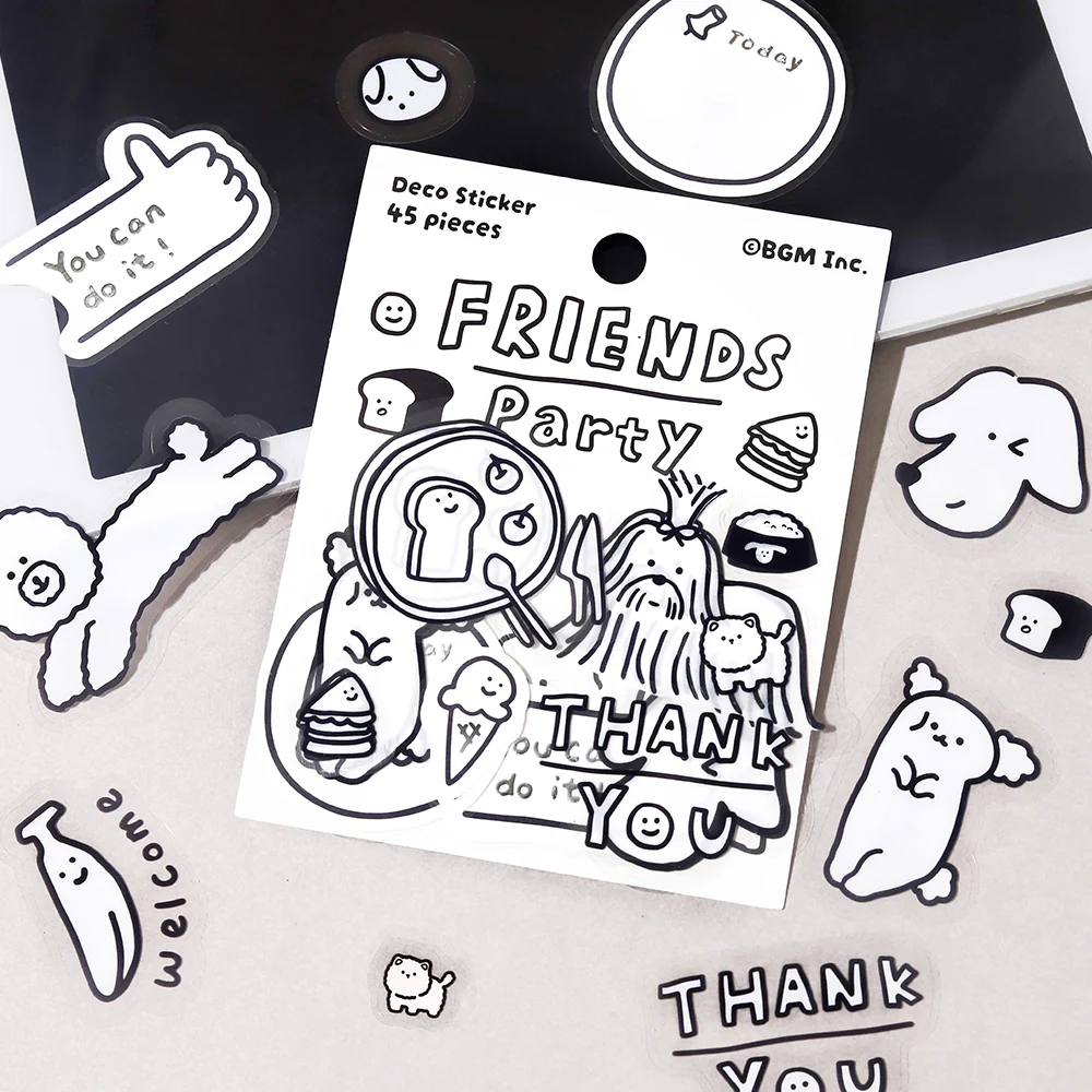 BGM Deco Sticker Mix Seal: YURUKU IKO-YO! - Friends - Image 5