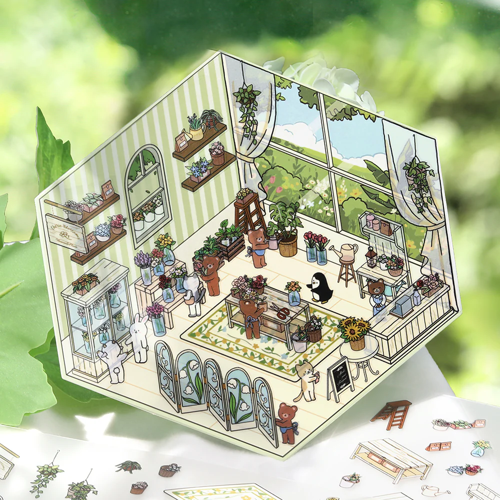 BGM Diorama 2.5D Seat Seal - Flower Shop - Image 4
