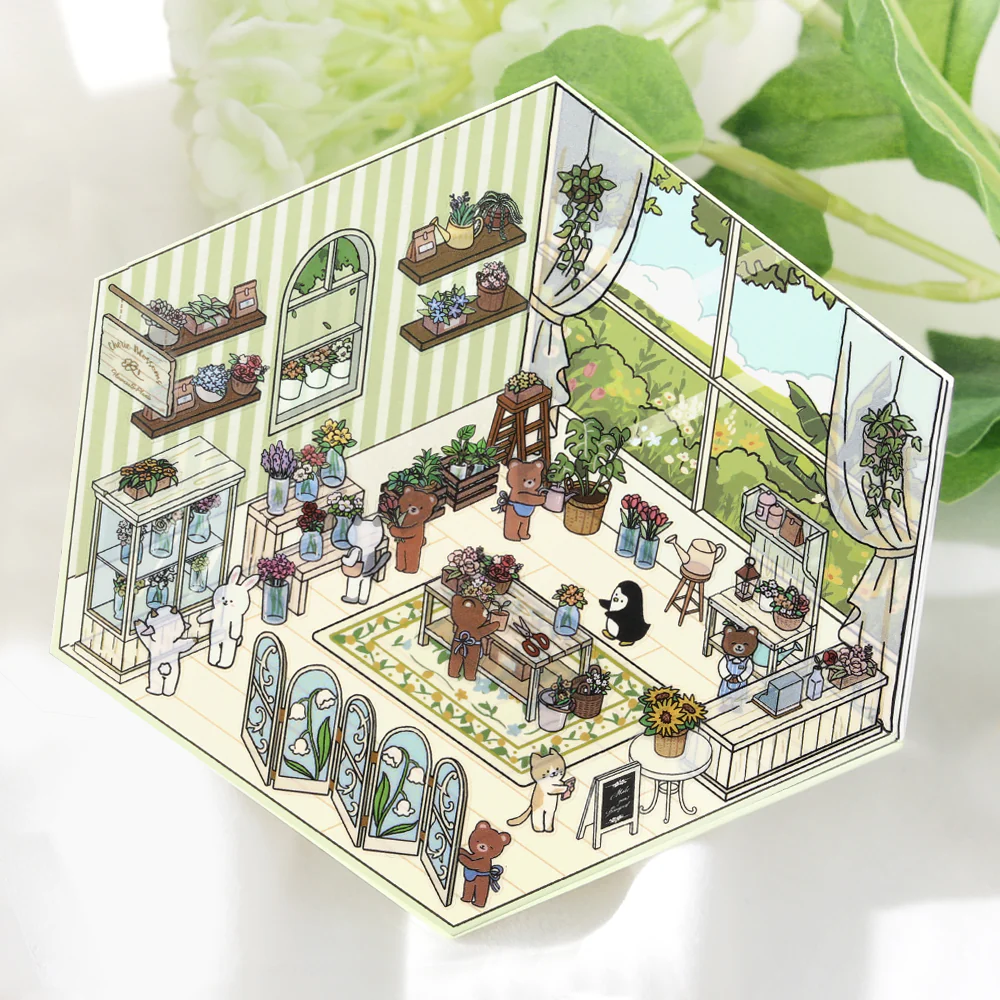 BGM Diorama 2.5D Seat Seal - Flower Shop - Image 6