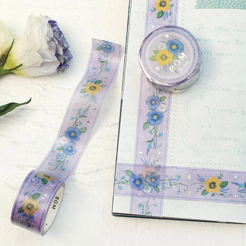 BGM Embroidered Violet Ribbon Washi Tape - Image 3
