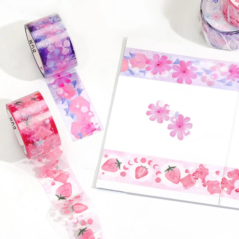 BGM Floral Cider Clear Tape - Image 4