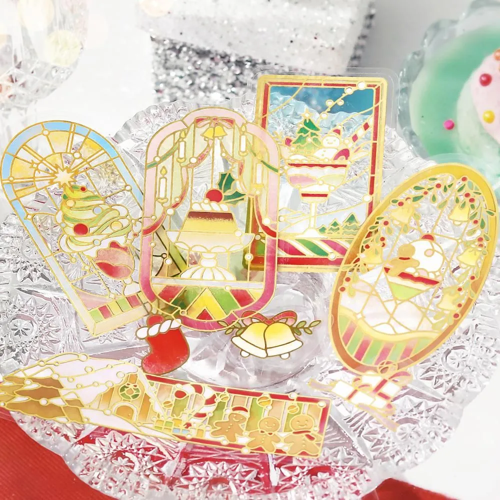 BGM Foil Stamping 2025 Christmas Limited Edition Clear Seal: Café à la Mode Stained Glass - Christmas Glow - Image 3