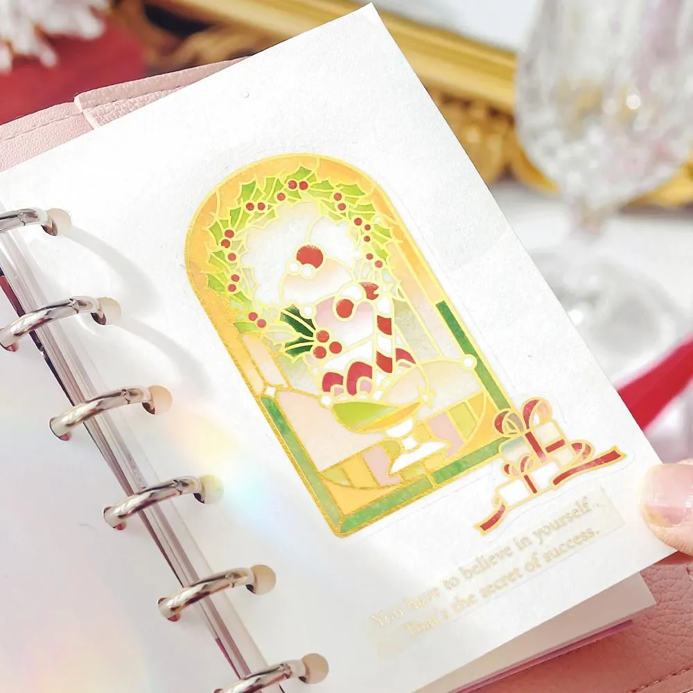 BGM Foil Stamping 2025 Christmas Limited Edition Clear Seal: Café à la Mode Stained Glass - Christmas Glow - Image 4