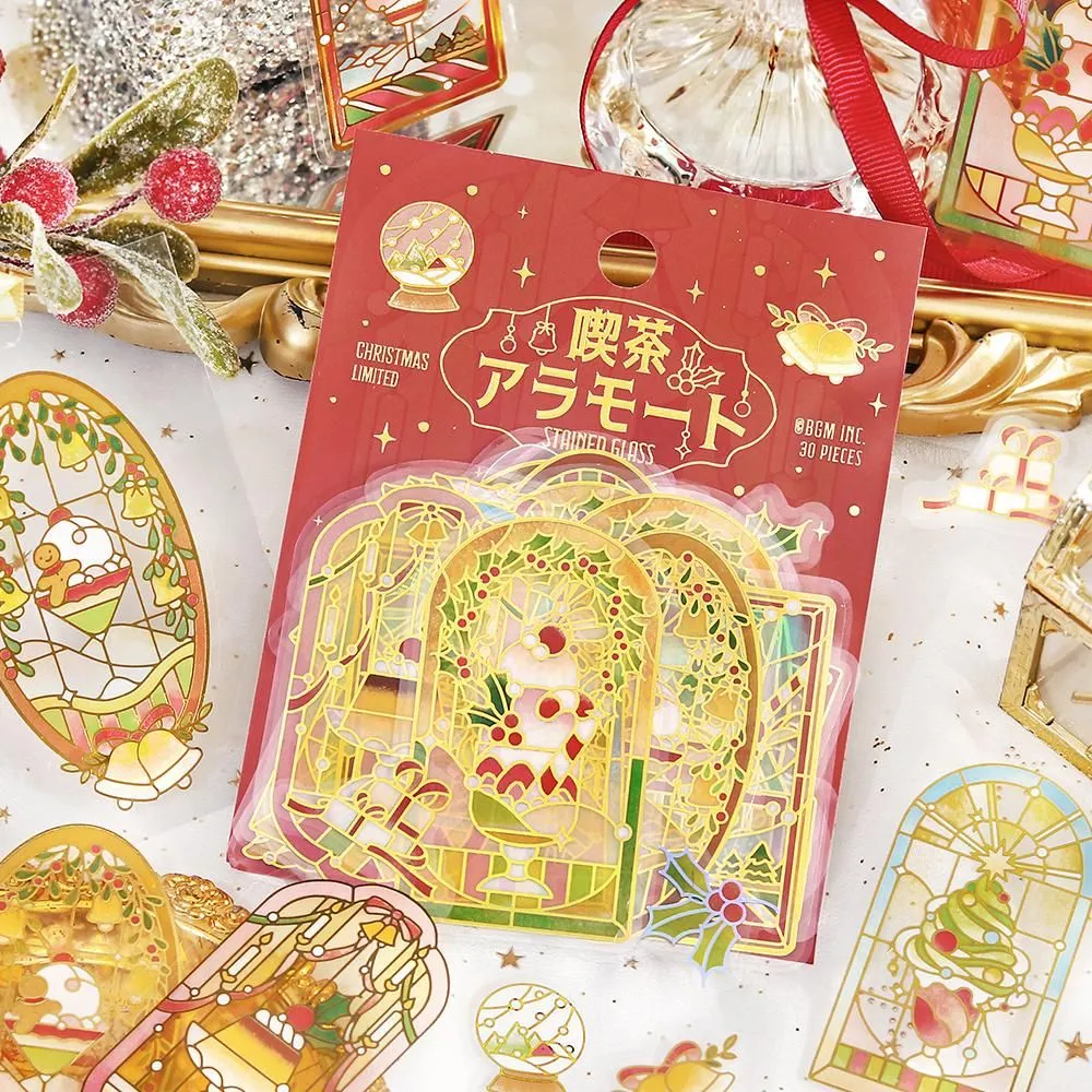 BGM Foil Stamping 2025 Christmas Limited Edition Clear Seal: Café à la Mode Stained Glass - Christmas Glow - Image 5
