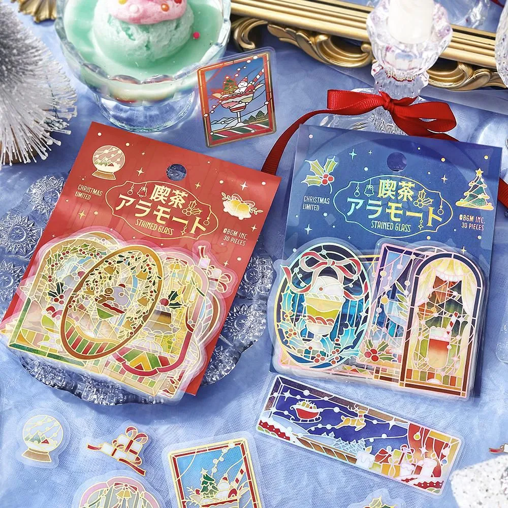 BGM Foil Stamping 2025 Christmas Limited Edition Clear Seal: Café à la Mode Stained Glass - Christmas Glow - Image 6