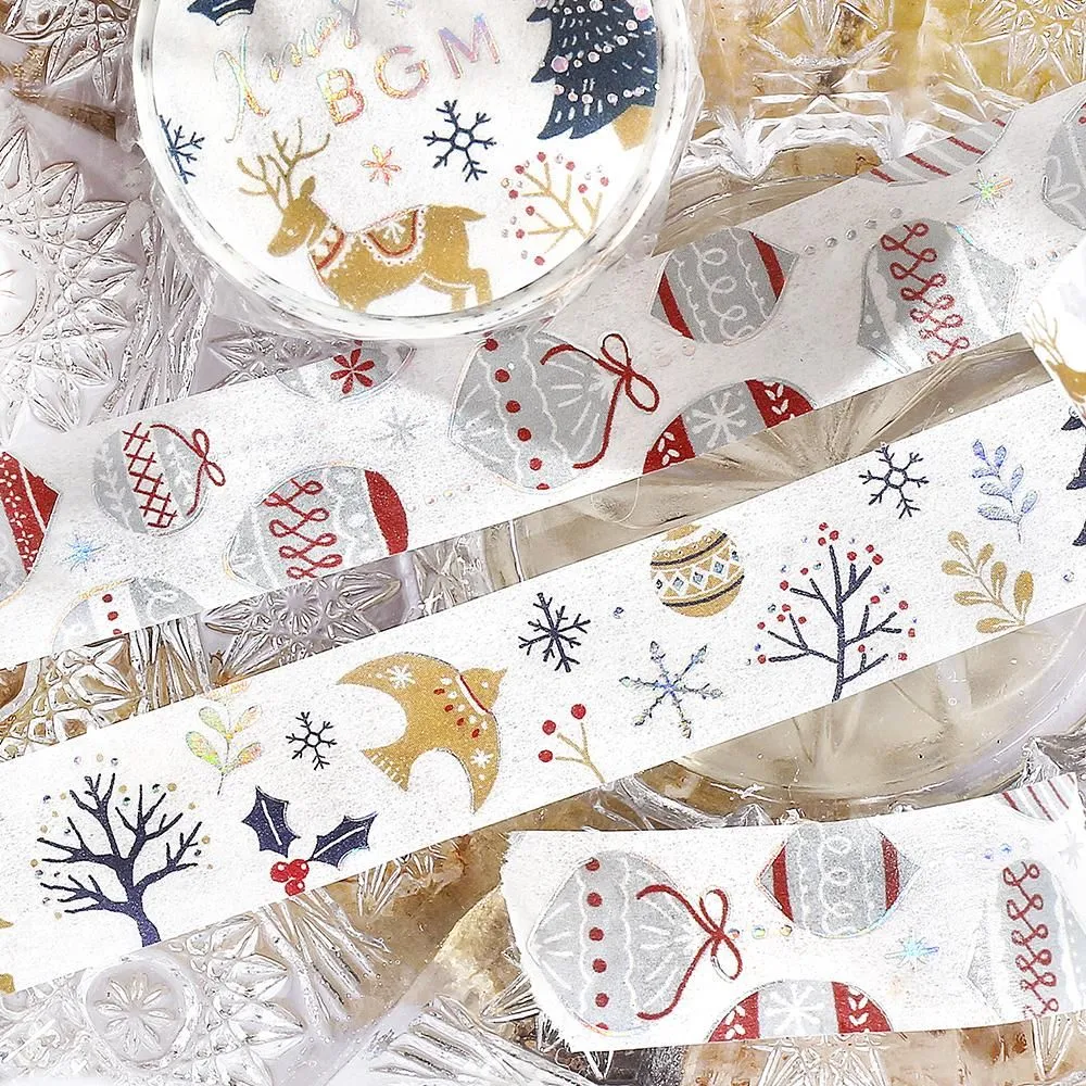 BGM Foil Stamping 2025 Christmas Limited Edition Masking Tape - Nordic Ornaments - Image 3