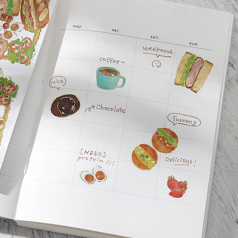 BGM Foil Stamping Clear Seal: Food Diary - Western Style Bento - Image 3