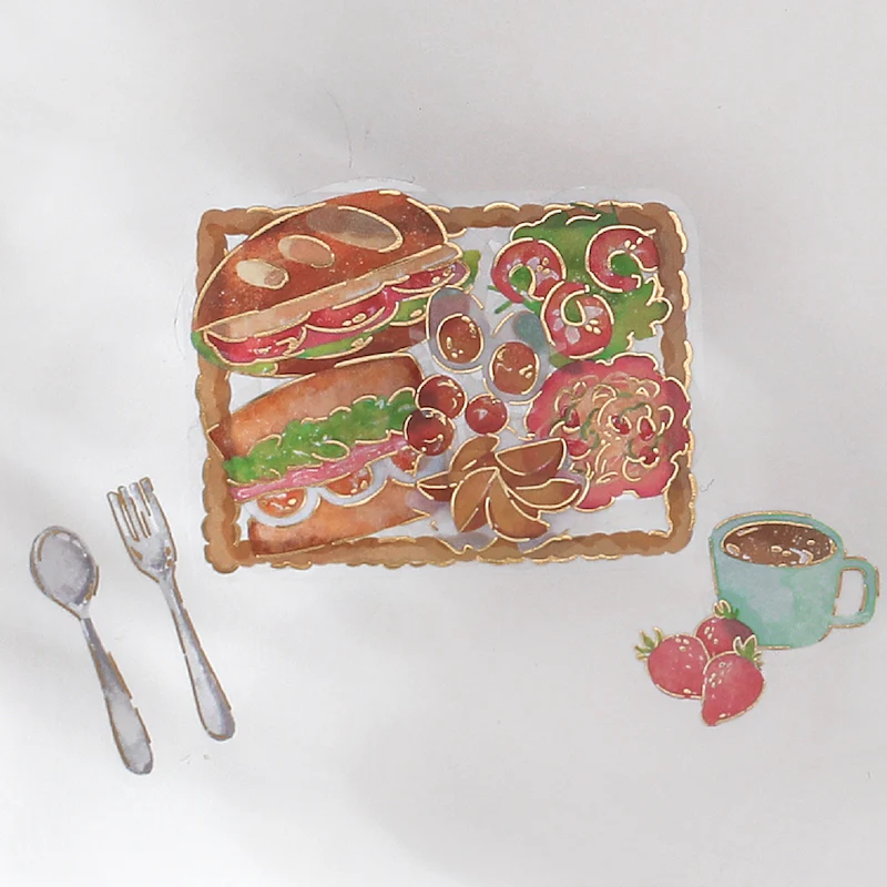 BGM Foil Stamping Clear Seal: Food Diary - Western Style Bento - Image 5