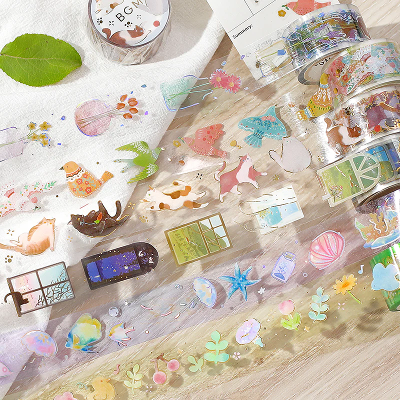 BGM Foil Stamping Clear Tape: Life - Bird Embroidery - Image 6