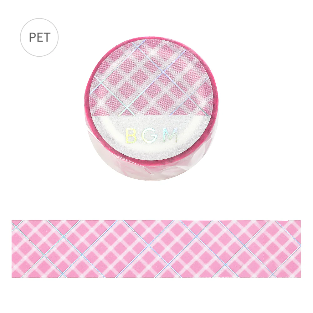 BGM Foil Stamping Clear Tape: Life - Pink Lattice