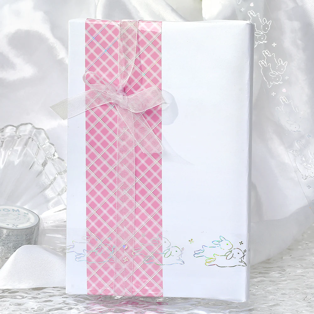 BGM Foil Stamping Clear Tape: Life - Pink Lattice - Image 4