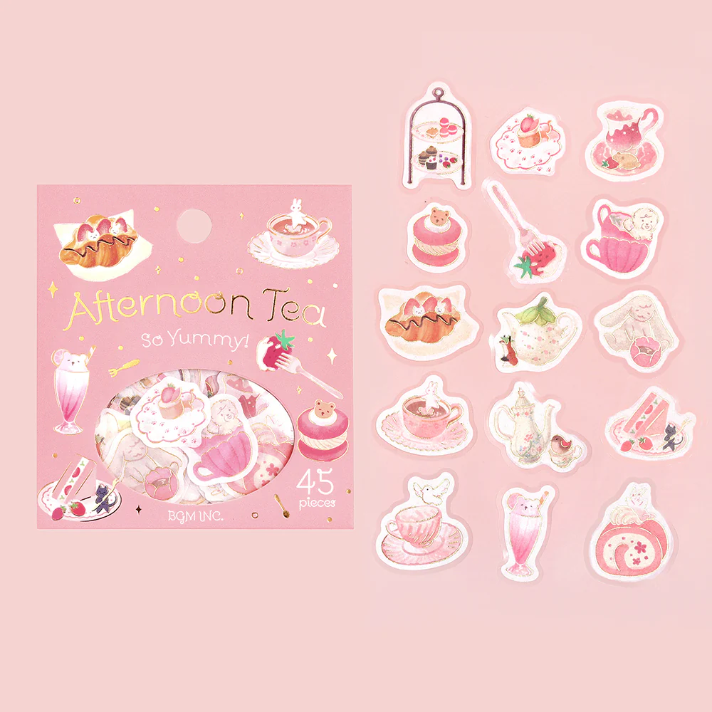 BGM Foil Stamping Flake Seal: Afternoon Tea Party - Let's Eat a Snack