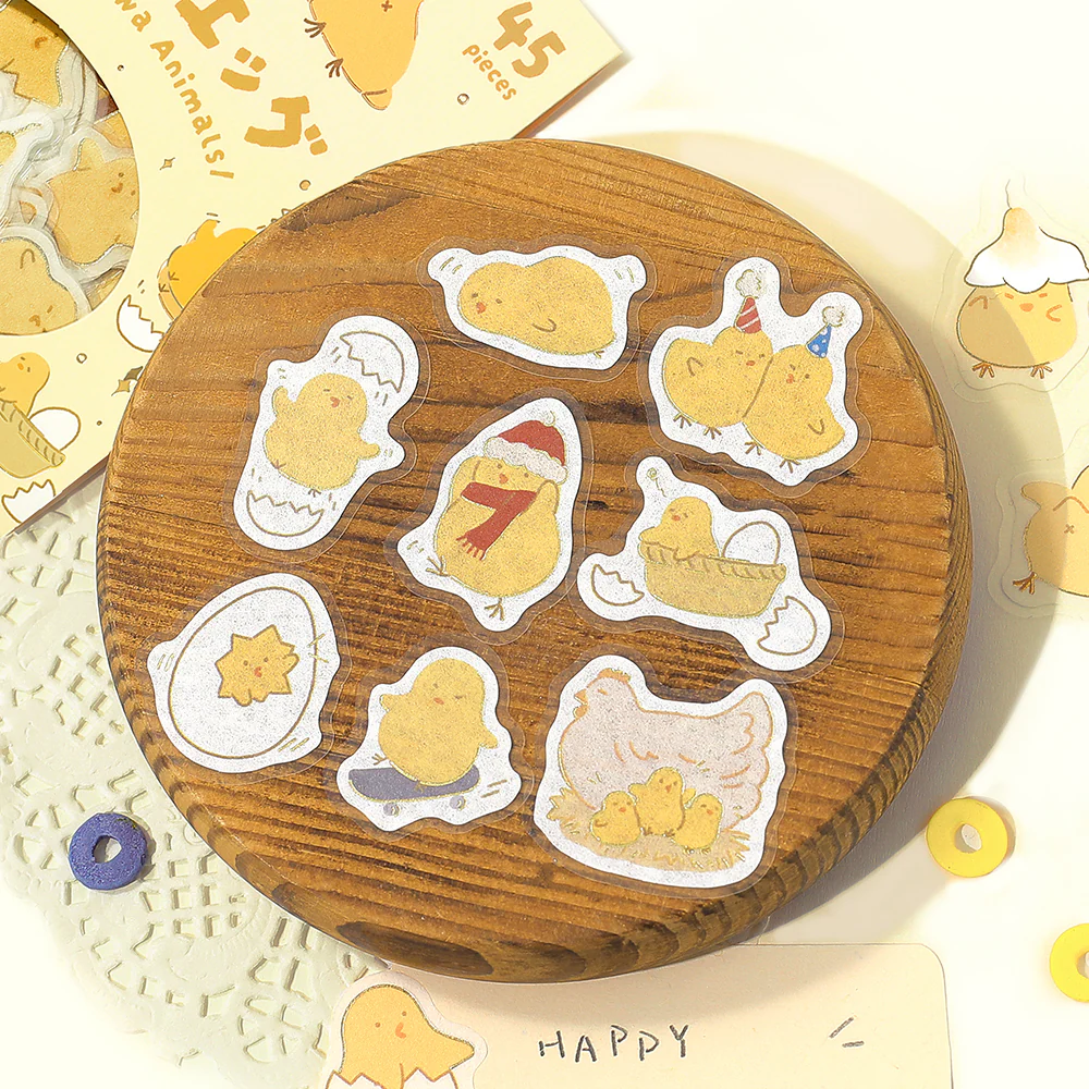 BGM Foil Stamping Flake Seal: Fluffy Animals - Chick Egg - Image 3