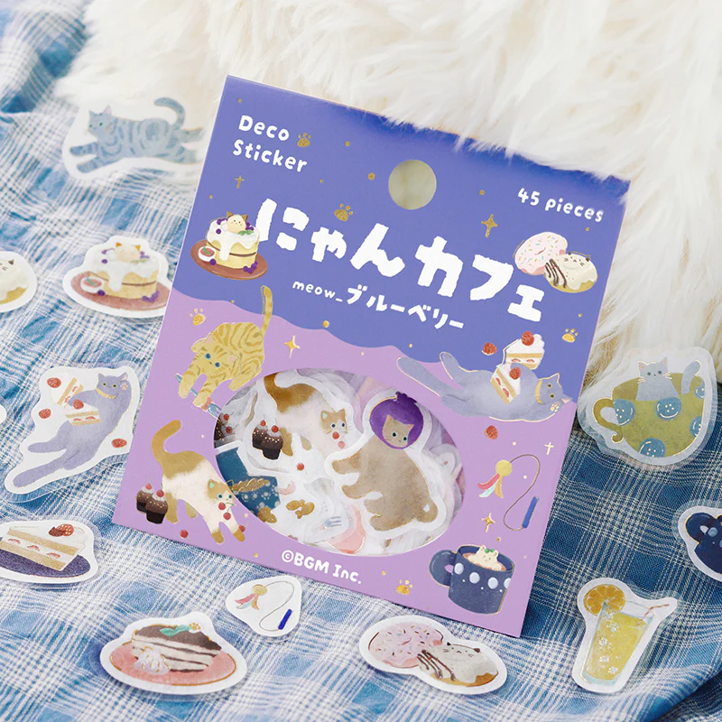BGM Foil Stamping Flake Seal: Nyan Cafe - Blueberry - Image 3