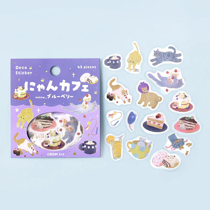 BGM Foil Stamping Flake Seal: Nyan Cafe - Blueberry - Image 5