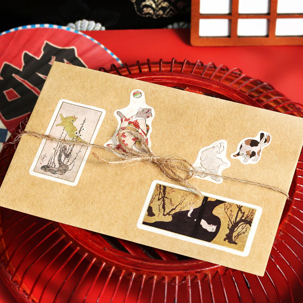 BGM Foil Stamping Flake Seal: Nyapanese Art NEKO - Crimson - Image 6