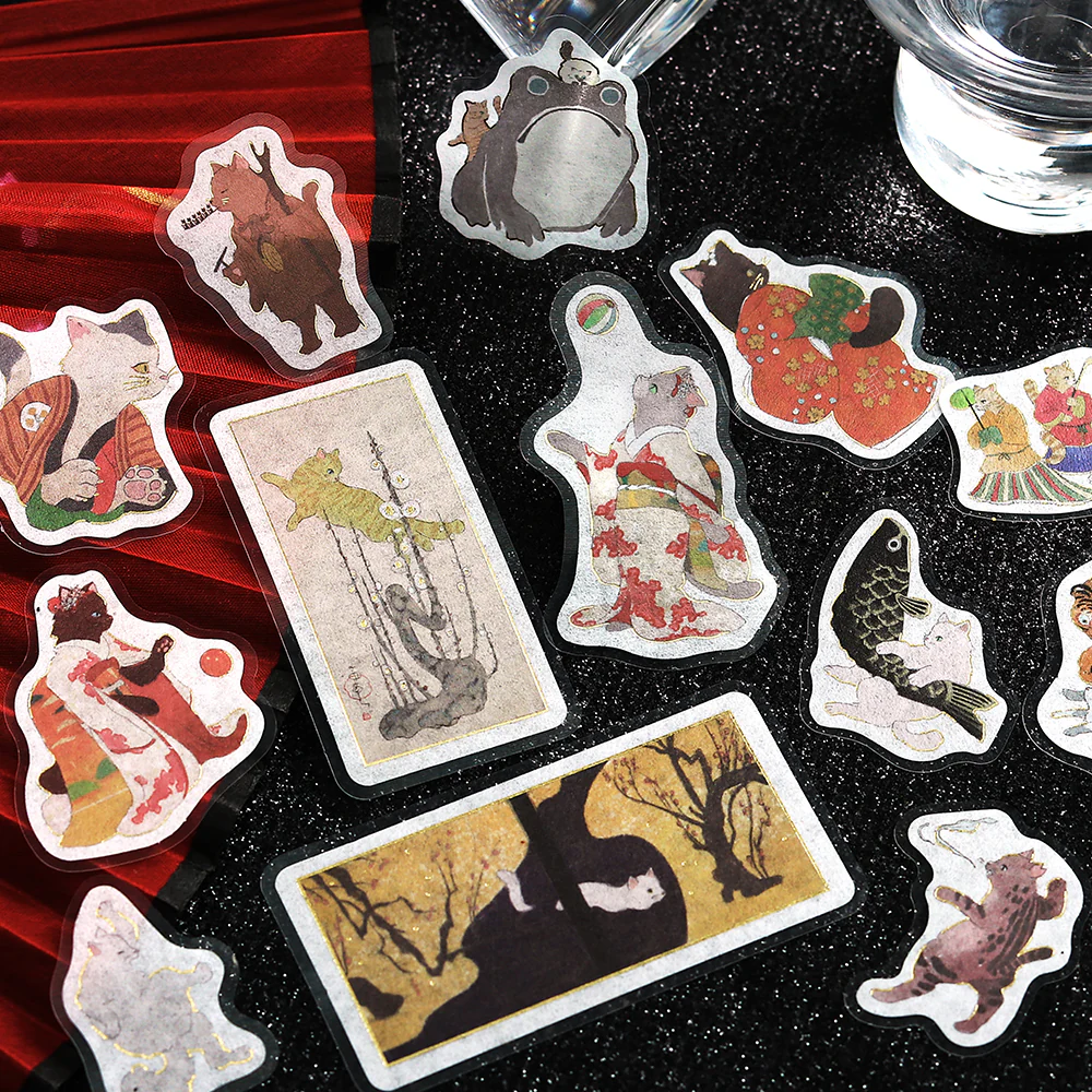 BGM Foil Stamping Flake Seal: Nyapanese Art NEKO - Crimson - Image 7