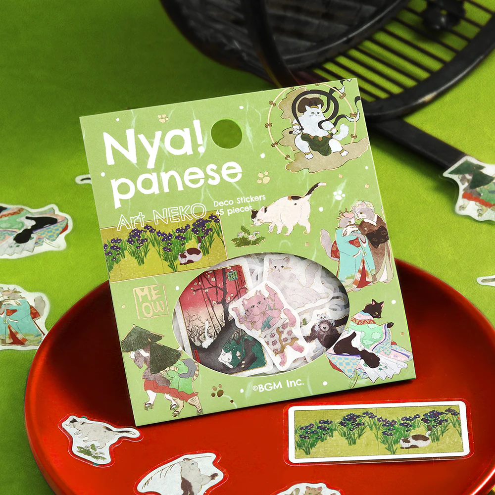 BGM Foil Stamping Flake Seal – Nyapanese Art NEKO: Wakaba - Image 3