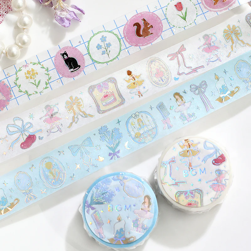 BGM Foil Stamping Masking Tape - Ballerina Blue - Image 6
