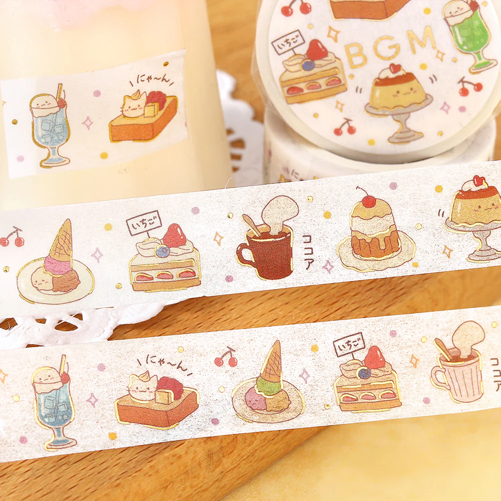 BGM Foil Stamping Masking Tape – Cafe Time - Image 3