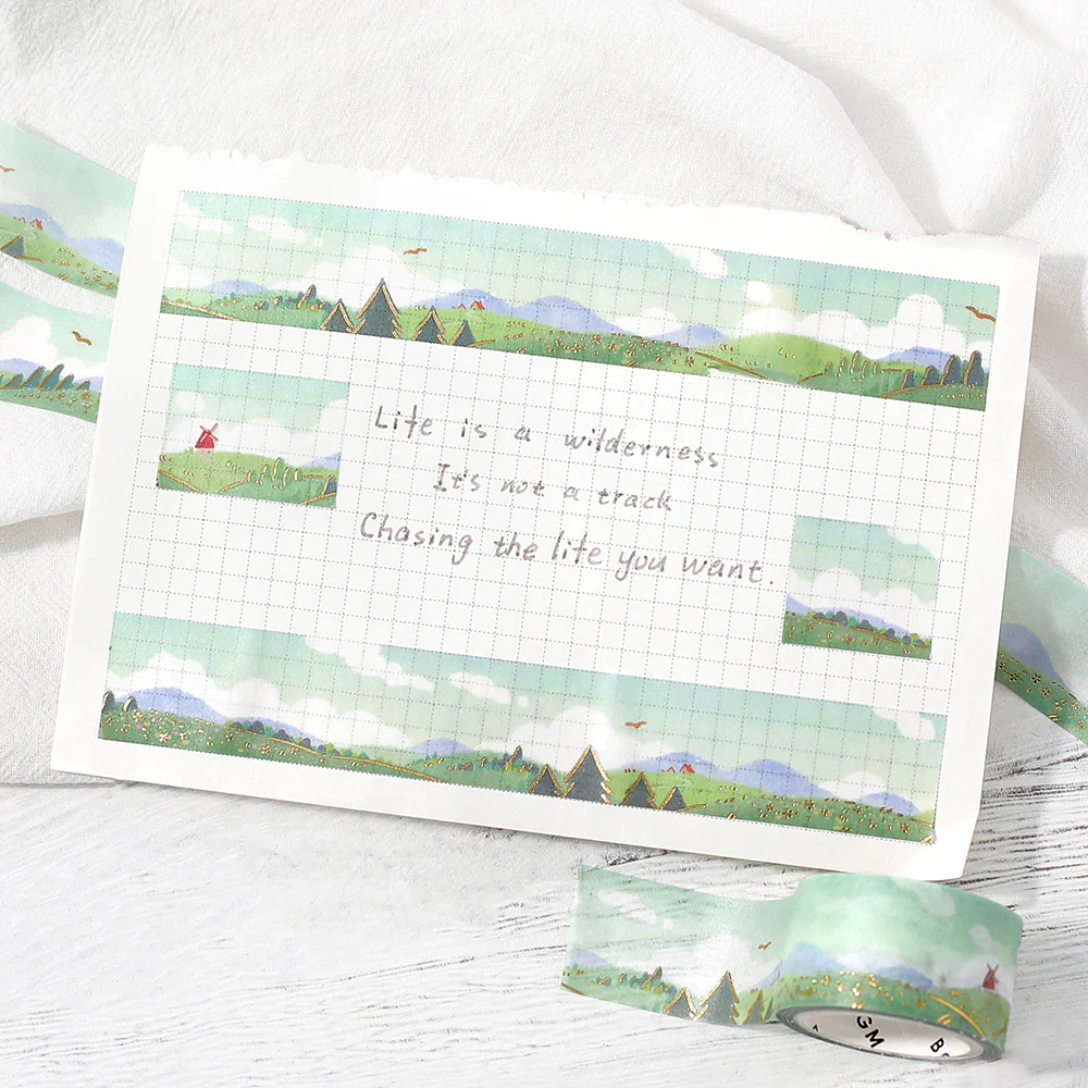 BGM Foil Stamping Masking Tape: Dreamscape - Field - Image 3