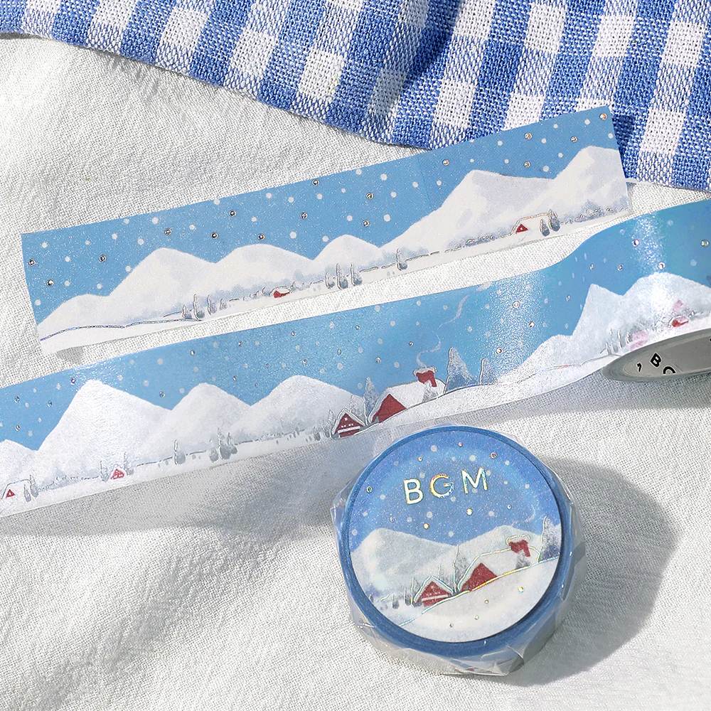 BGM Foil Stamping Masking Tape: Dreamscape - Snow Country - Image 4