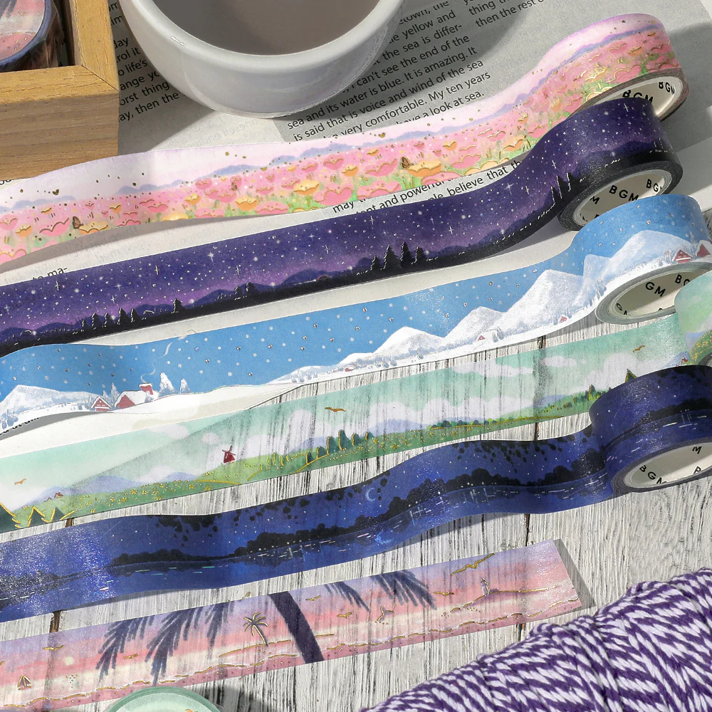 BGM Foil Stamping Masking Tape: Dreamscape - Snow Country - Image 6