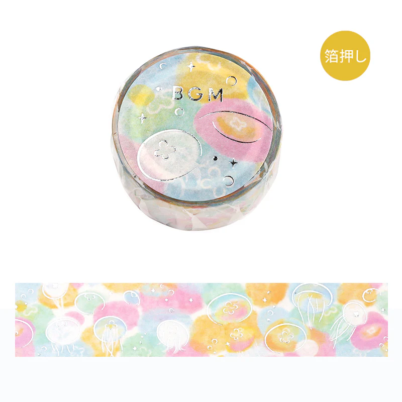 (DC) BGM Foil Stamping Masking Tape: Dreamy Scenery - Jellyfish