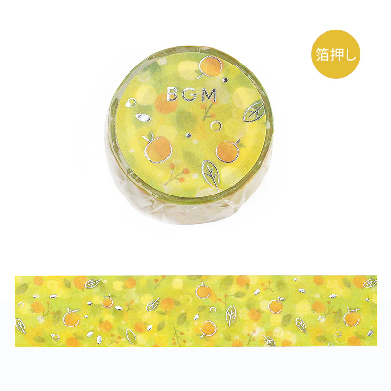(DC) BGM Foil Stamping Masking Tape: Dreamy Scenery - Mandarin Orange