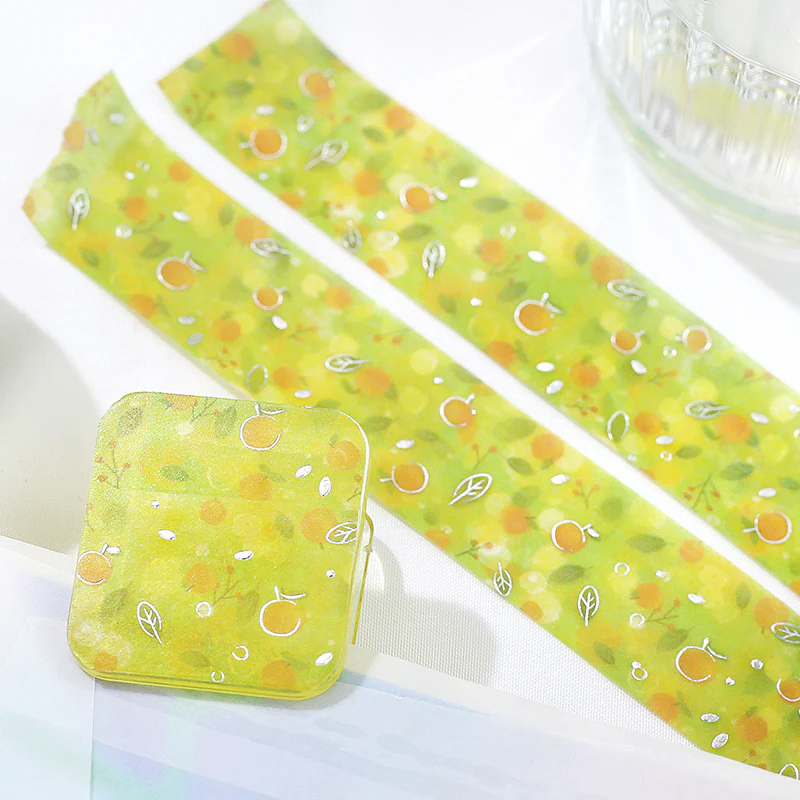 (DC) BGM Foil Stamping Masking Tape: Dreamy Scenery - Mandarin Orange - Image 3