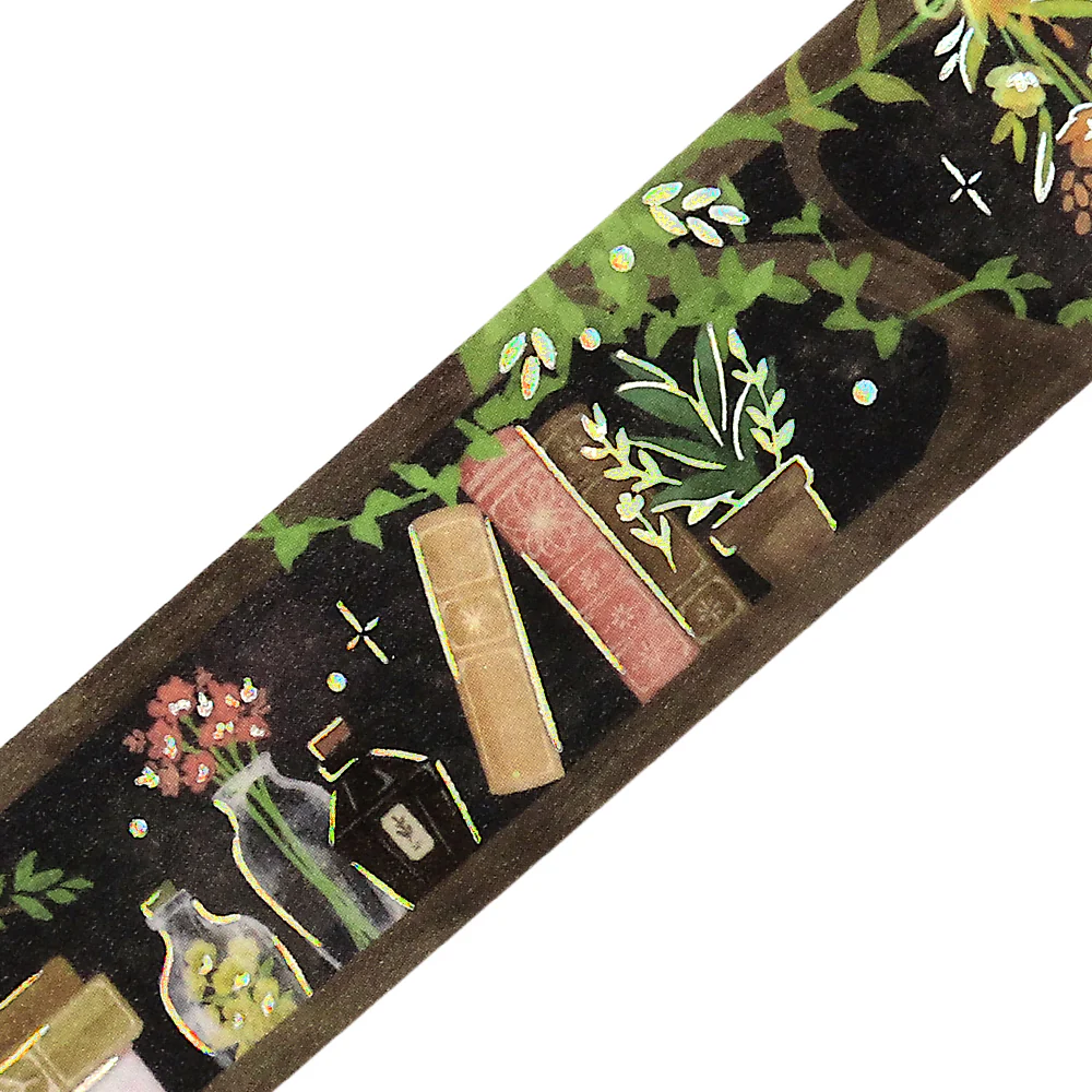 BGM Foil Stamping Masking Tape: Fantasy Bibliotheca Botanical - Image 2