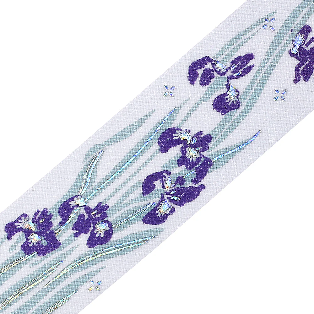BGM Foil Stamping Masking Tape: Flower Compendium: Iris - Image 2
