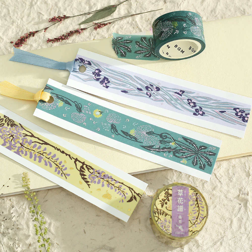 BGM Foil Stamping Masking Tape: Flower Compendium: Iris - Image 4