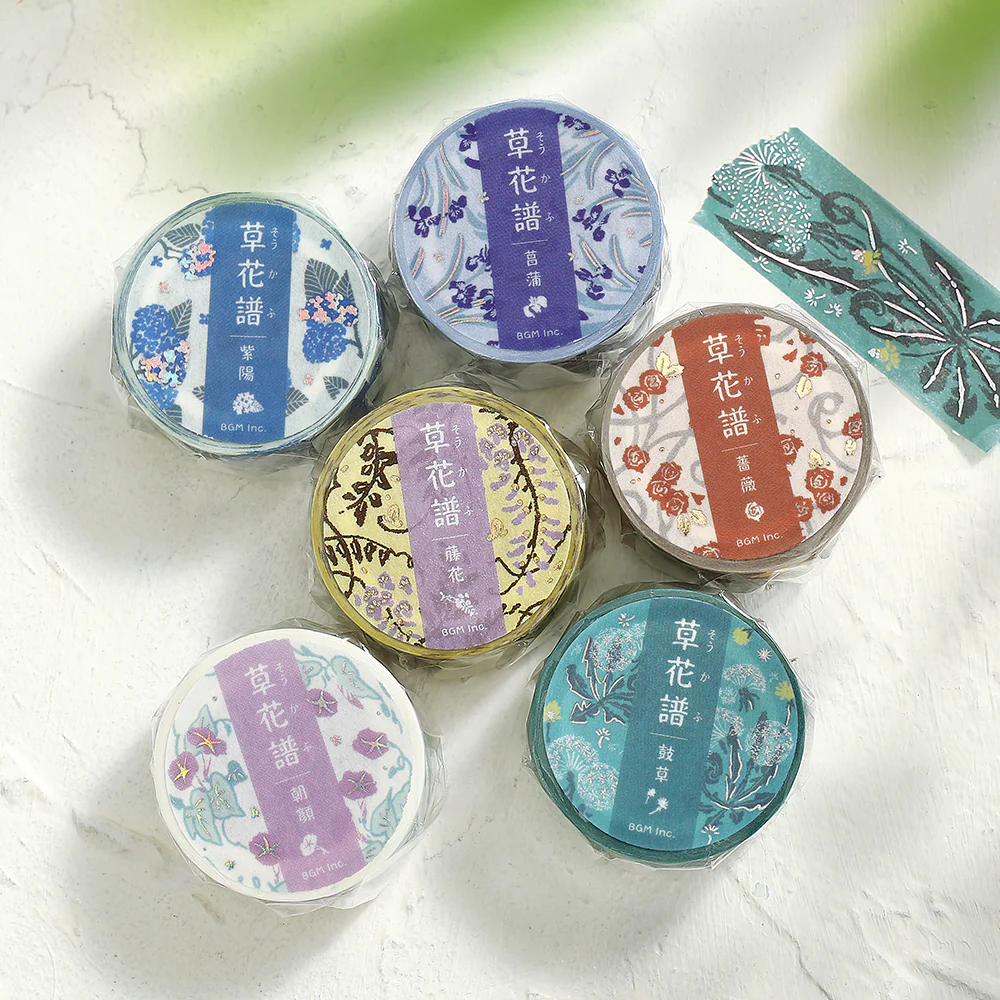 BGM Foil Stamping Masking Tape: Flower Compendium: Iris - Image 6