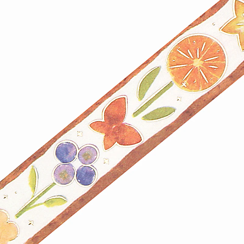 BGM Foil Stamping Masking Tape: Fruit Sandwich - Flower - Image 2