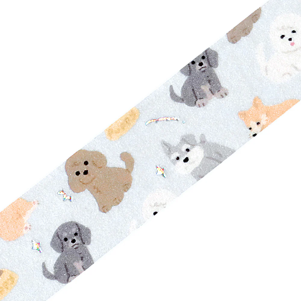 BGM Foil Stamping Masking Tape - I love Dog - Image 2