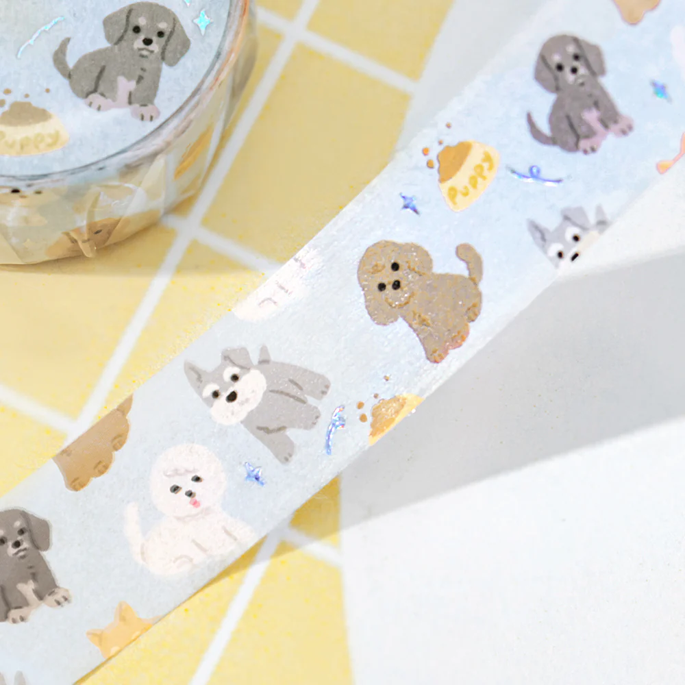 BGM Foil Stamping Masking Tape - I love Dog - Image 3