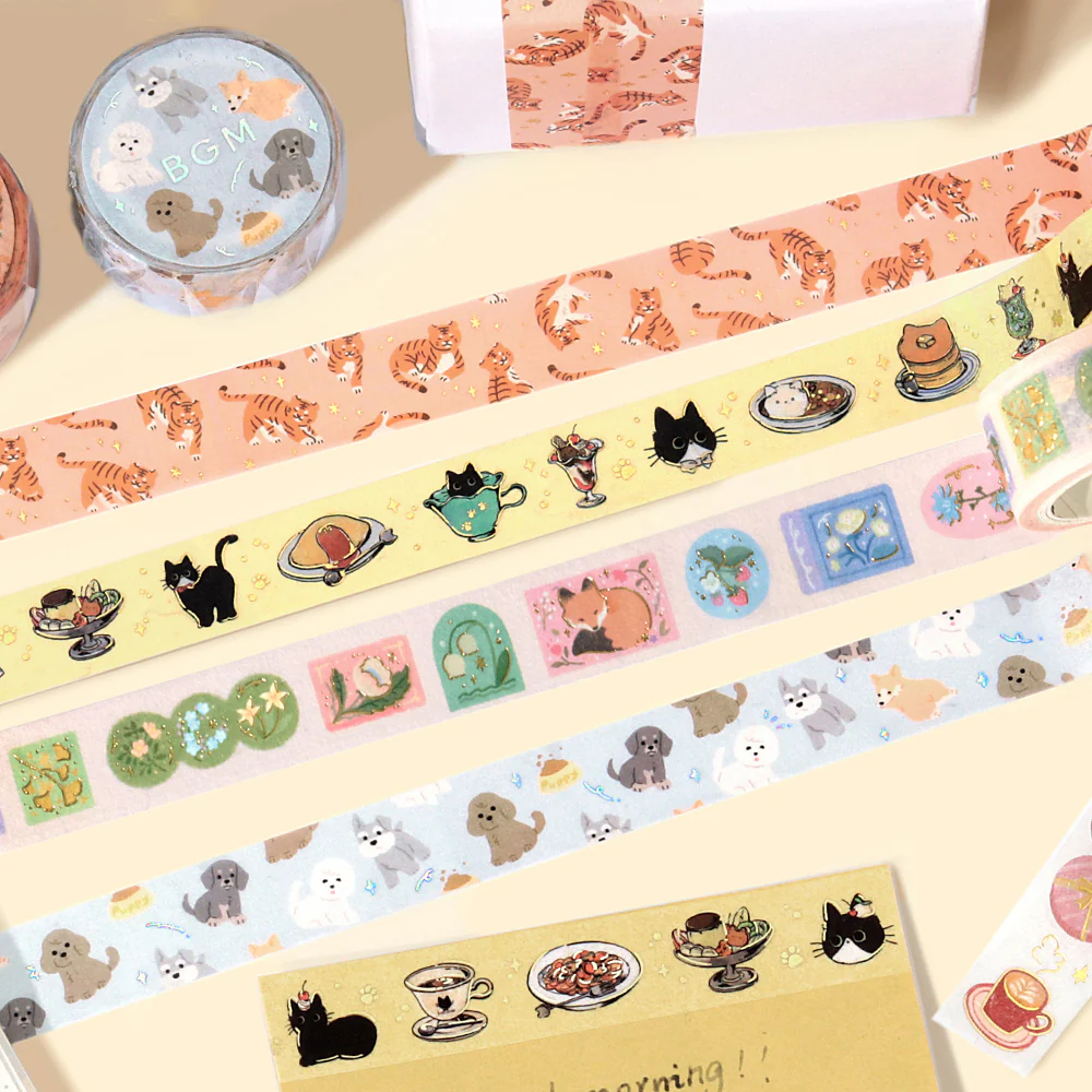 BGM Foil Stamping Masking Tape - I love Tiger - Image 5
