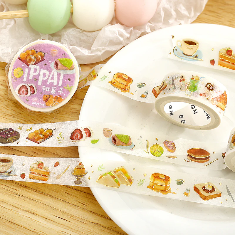 BGM Foil Stamping Masking Tape: IPPAI・Japanese Sweets Galore - Image 3