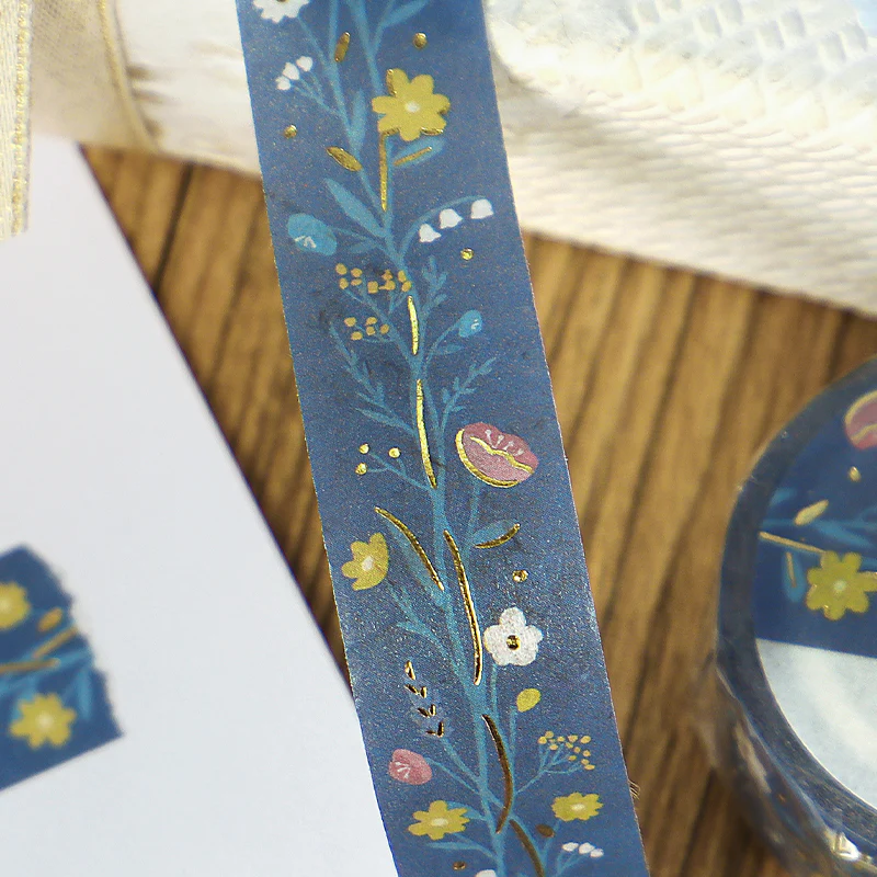 BGM Foil Stamping Masking Tape: Kusabana Techo - Hana no Hana (Flowering Plants) - Image 3
