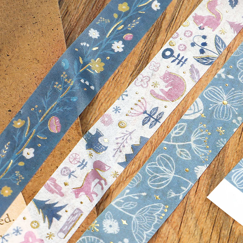 BGM Foil Stamping Masking Tape: Kusabana Techo - Hana no Hana (Flowering Plants) - Image 4