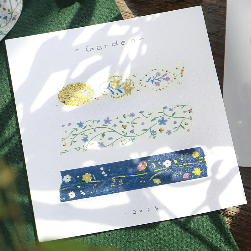 BGM Foil Stamping Masking Tape: Kusabana Techo - Hana no Hana (Flowering Plants) - Image 5