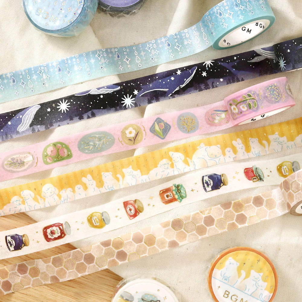 BGM Foil Stamping Masking Tape: Life - Drops of Light - Image 6