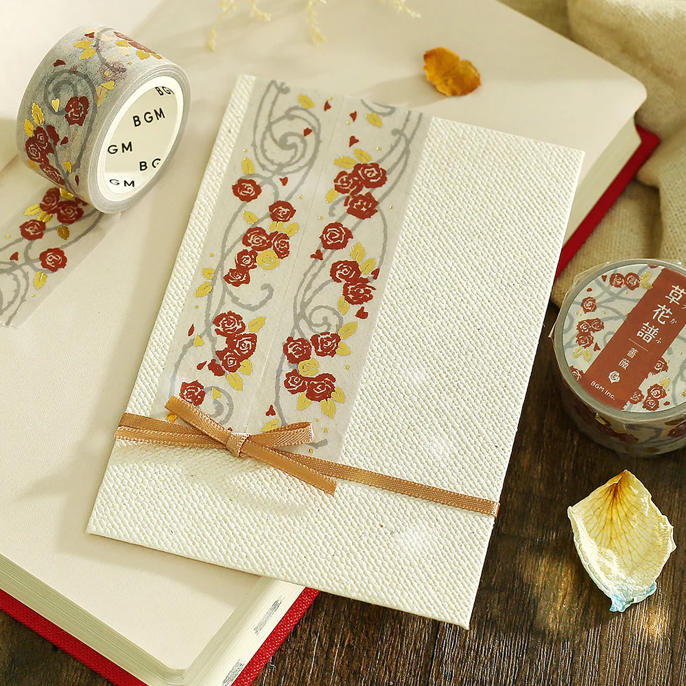 BGM Foil Stamping Masking Tape: Flower Compendium: Rose - Image 4