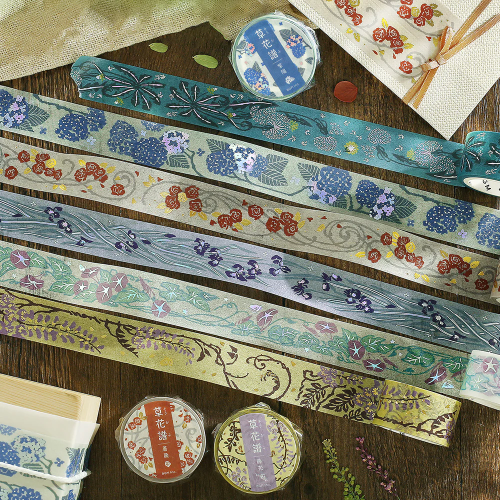 BGM Foil Stamping Masking Tape: Flower Compendium: Rose - Image 5