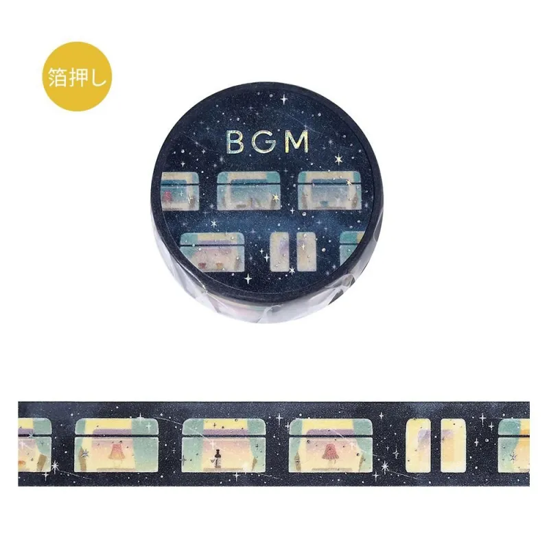 BGM Foil Stamping Masking Tape: Life - Sleeper Train in the Stars