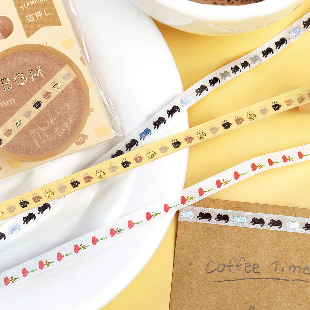 BGM Foil Stamping Masking Tape: Life - Tea Time - Image 4